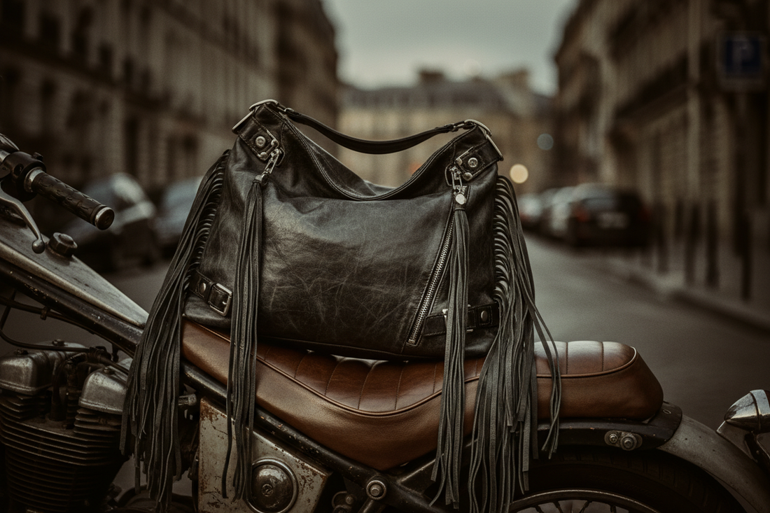 إعادة إحياء حقيبة الدراجات النارية Balenciaga Le City: كيف أشعلت الجلود المرنة والشراشيب ثورة الألفية (Y2K) هذا الموسم؟